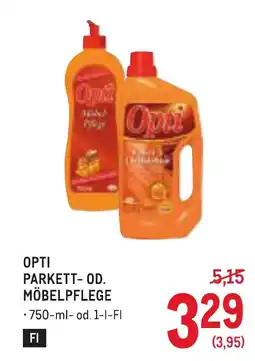 Metro Opti parkett- od. möbelpflege Angebot