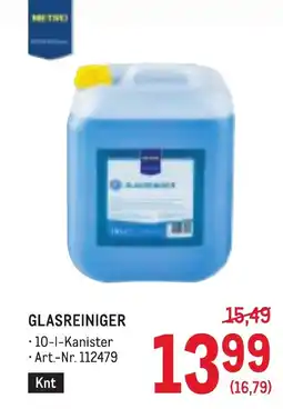 Metro Glasreiniger Angebot