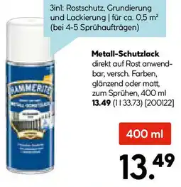 Hellweg Hammerite Metallschutzlack-Spray matt-schwarz Angebot
