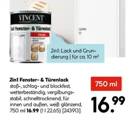 Hellweg Vincent 2in1 Fenster- und Türenlack glänzend Angebot