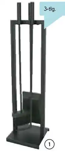 Hellweg MyFireTool Kaminofenbesteck, 3tlg., Farbe: Schwarz, pulverbeschichtet Angebot