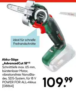 Hellweg Bosch Akku-Säbelsäge Advanced Cut 18 Angebot