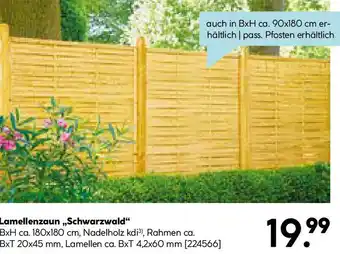 Hellweg Lamellenzaun Schwarzwald Angebot