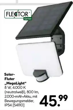 Hellweg Solar Fluter MegaLight 800 lm schwarz Angebot