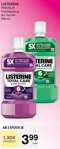 Bipa Listerine premium mundspülung div. sorten Angebot