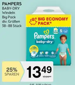 Bipa Pampers Baby-Dry Windeln Big Pack Angebot