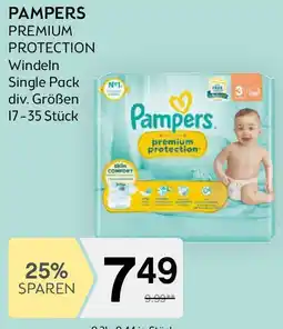 Bipa Pampers premium protection Windeln Single Pack Angebot