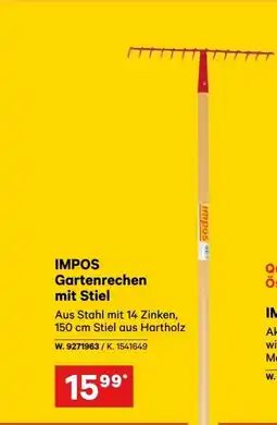 Lagerhaus Impos gartenrechemit stiel Angebot