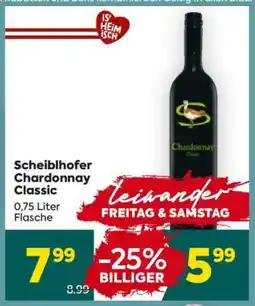Billa Scheiblhofer Chardonnay Classic Angebot