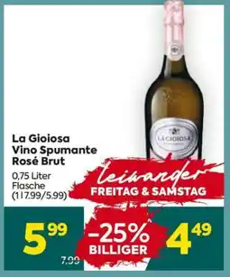 Billa La Gioiosa Vino Spumante Rosé Brut Angebot