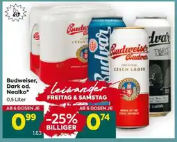 Billa Budweiser, Dark od. Nealko Angebot