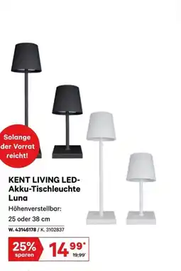 Lagerhaus Kent living led akku tischleuchte Angebot