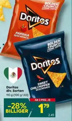 Billa Doritos div. Sorten Angebot