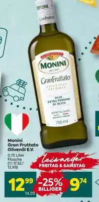 Billa Monini Gran Fruttato Olivenöl E.V Angebot