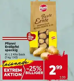 Billa Pfanni Erdäpfel speckig Angebot