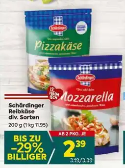 Billa Schärdinger Reibkäse div. Sorten Angebot