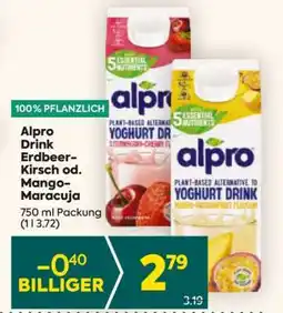 Billa Alpro Drink Erdbeer-Kirsch od. Mango-Maracuja Angebot