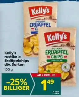 Billa Kelly’s rustikale Erdäpfelchips div. Sorten Angebot