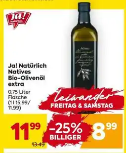 Billa Ja! Natürlich natives Bio-Olivenöl extra Angebot