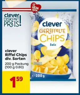 Billa clever Riffel Chips div. Sorten Angebot