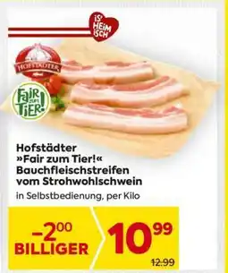 Billa Hofstädter Fair zum Tier! Bauchfleischstreifen vom Strohwohlschwein Angebot