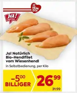 Billa Ja! Natürlich Bio-Hendlfilet vom Wiesenhendl Angebot