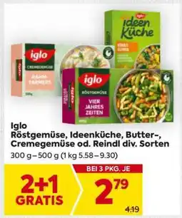 Billa Iglo Röstgemüse, Ideenküche, Butter-, Cremegemüse od. Reindl div. Sorten Angebot