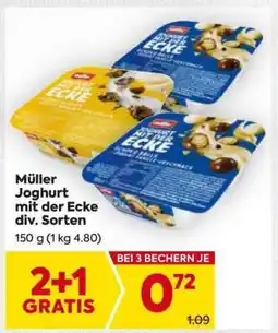 Billa Müller Joghurt mit der Ecke div. Sorten Angebot