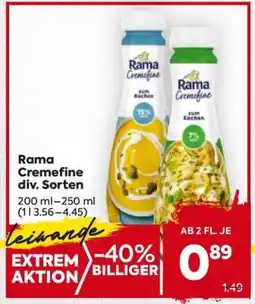 Billa Rama Cremefine div. Sorten Angebot