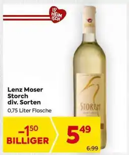 Billa Lenz Moser Storch div. Sorten Angebot