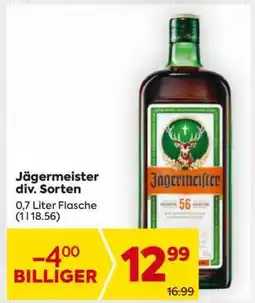 Billa Jägermeister div. Sorten Angebot