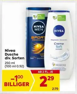 Billa Nivea Dusche div. Sorten Angebot