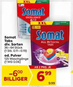Billa Somat Tabs div. Sorten Angebot