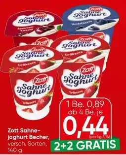Spar Zott Sahnejoghurt Becher Angebot