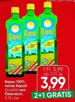 Spar Rapso 100% reines Rapsöl Angebot