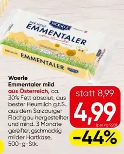 Spar Woerle Emmentaler mild aus Österreich Angebot