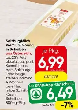 Spar SalzburgMilch Premium Gouda in Scheiben aus Österreich Angebot