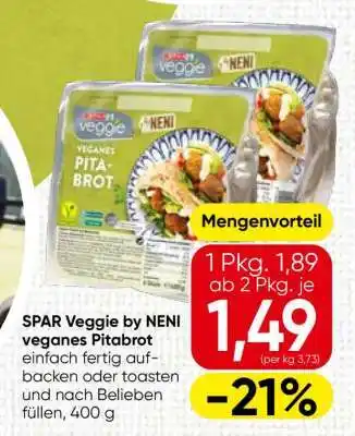 Spar SPAR Veggie by NENI veganes Pitabrot Angebot
