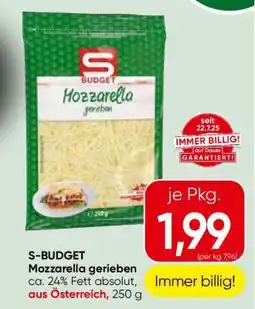 Spar S-BUDGET Mozzarella gerieben Angebot