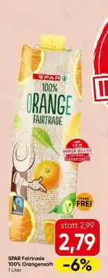 Spar SPAR Fairtrade 100% Orangensaft Angebot