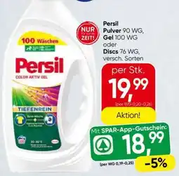 Spar Persil Pulver 90 WG, Gel 100 WG oder Discs 76 WG, versch. Sorten Angebot