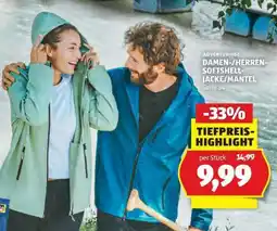 Hofer ADVENTURIDGE DAMEN-/HERREN-SOFTSHELL-JACKE/MANTEL Angebot