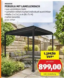 Hofer PERGOLA MIT LAMELLENDACH Angebot