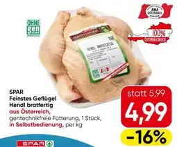 Eurospar SPAR Feinstes Geflügel Hendl bratfertig Angebot