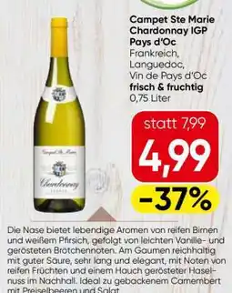 Eurospar Campet Ste Marie Chardonnay IGP Pays d'Oc Angebot