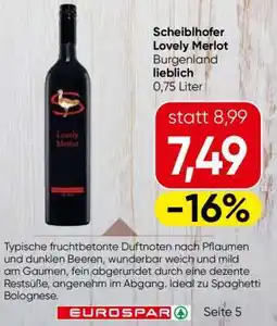 Eurospar Scheiblhofer Lovely Merlot Angebot