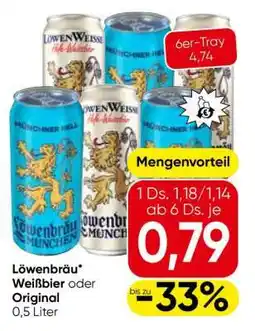 Eurospar Löwenbräu Weißbier oder Original Angebot