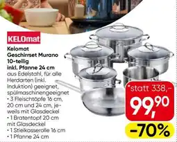 Eurospar Kelomat Geschirrset Murano 10-teilig inkl. Pfanne 24 cm Angebot
