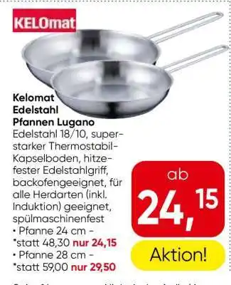 Eurospar Kelomat Edelstahl Pfannen Lugano Angebot