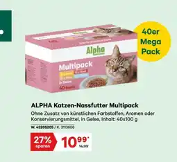 Lagerhaus ALPHA Katzen-Nassfutter Multipack Angebot